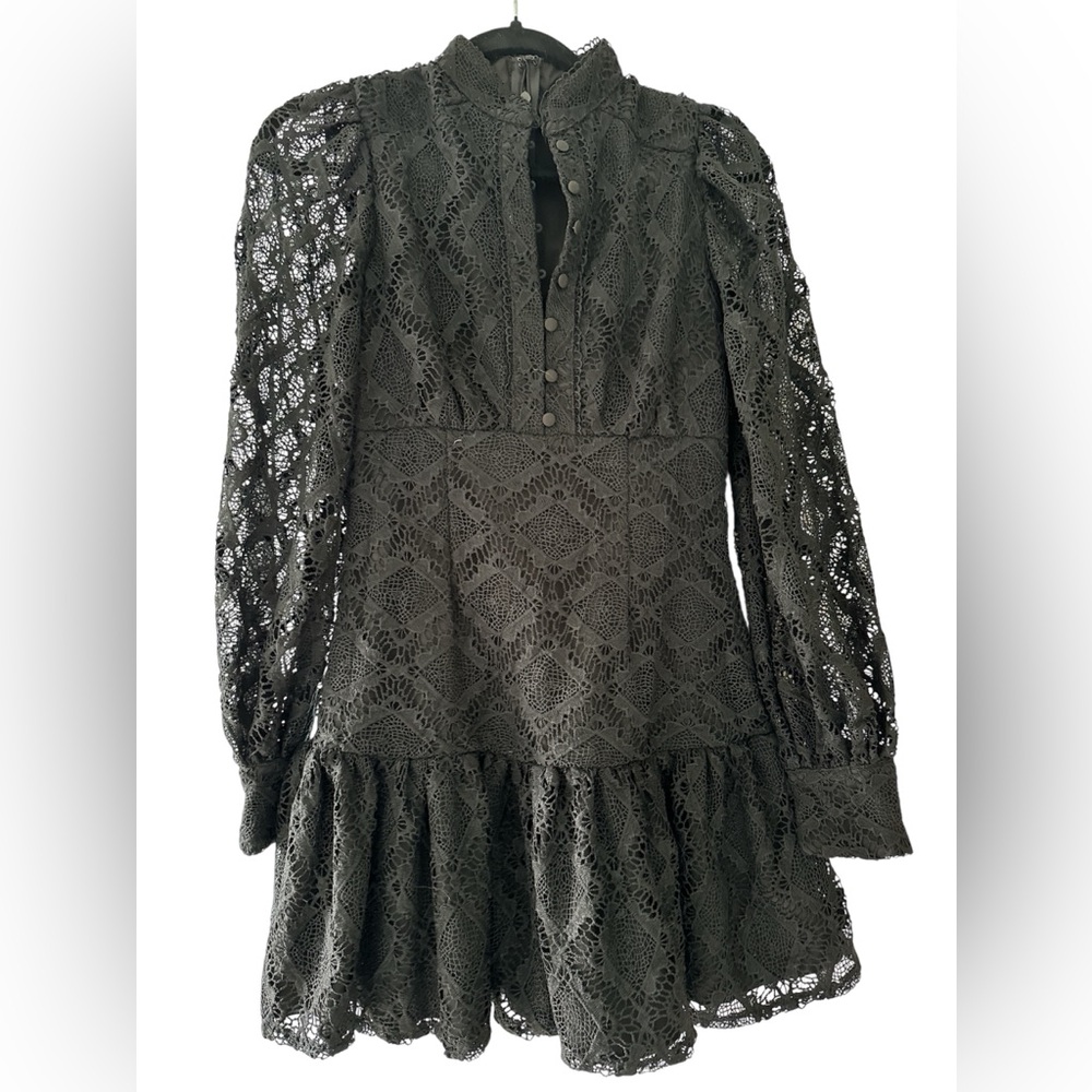 Aqua Black lace dress